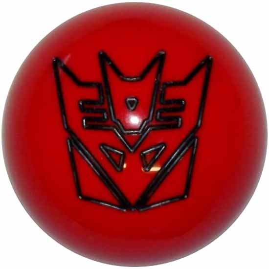 2.125 Inch Red/Black Decepticon Brake Knob- Threaded