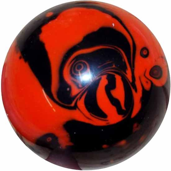 2.125 Inch Marbled Black/Orange Brake Knob- Threaded