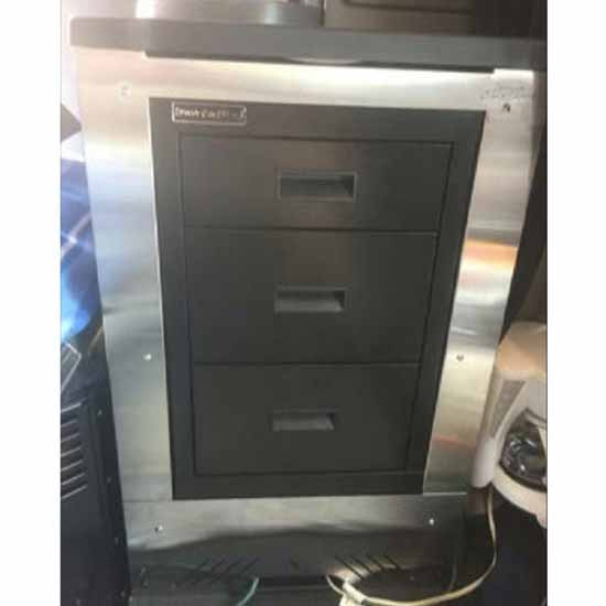 Universal 21 X 15.25 Inch Brushed Stainless Steel 3 Drawer Storage Solution