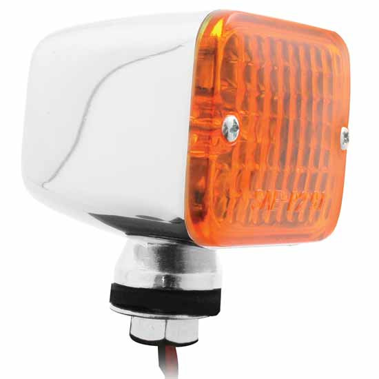 Medium Rod Pedestal Dual Function Light - Amber LED / Amber Lens