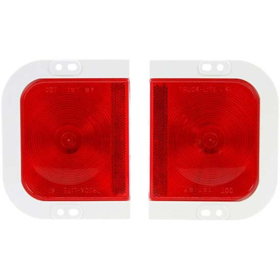 41 Series Incandescent Red Stop/Turn/Tail Light W/ White Flange Mount