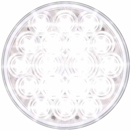 4 Inch 18 Diode White LED Clear Lens Reflector Marker Light