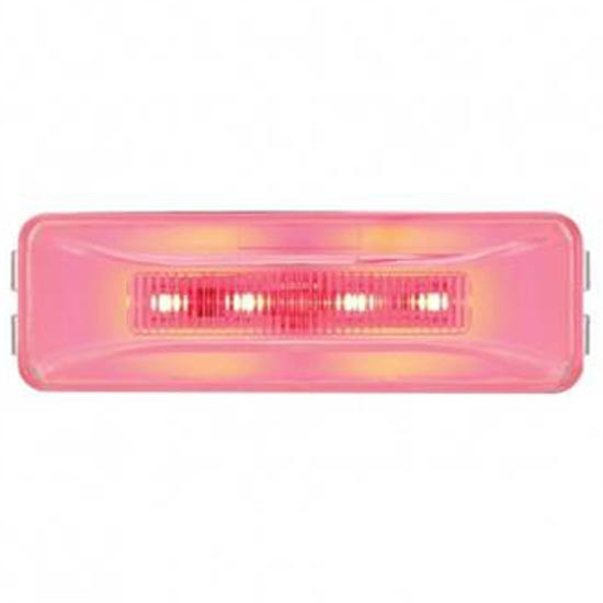 10 LED Rectangular Glo-Light Clearance/ Marker - Red LED/Clear Lens
