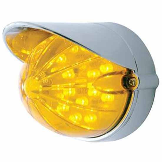 19 LED Watermelon Flush Mount Kit W/Visor - Amber LED/ Amber Lens