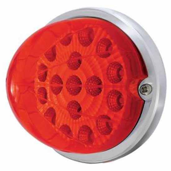 17 LED Watermelon Clear Reflector Flush Mount Kit - Red LED /Red Lens