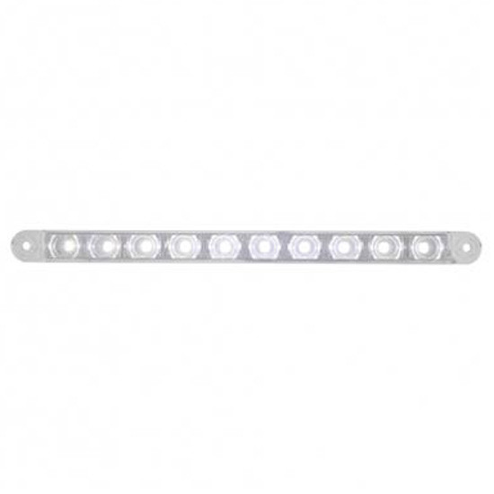 9 Inch 10 LED Auxiliary Light Bar - White LED / Clear Lens