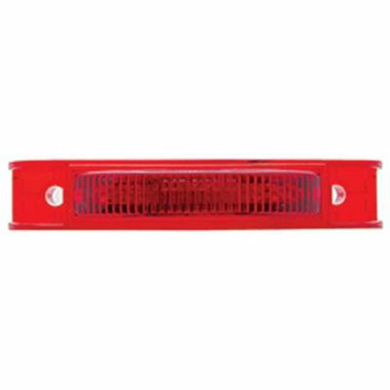 7 LED Rectangular Clearance/ Marker Light - Red LED/ Red Lens