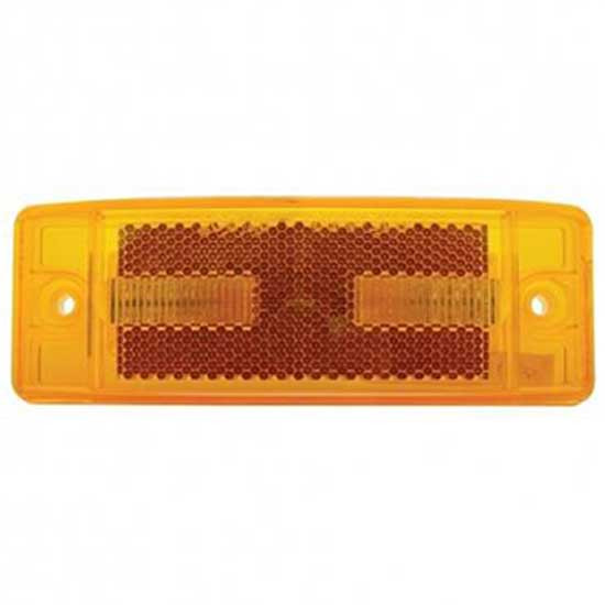 16 LED Rectangular Clearance/Marker Light W/ Reflex Lens - Amber LED/ Amber Lens