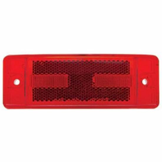 8 LED Rectangular Clearance/Marker Light W/ Reflex Lens - Red LED/ Red Lens