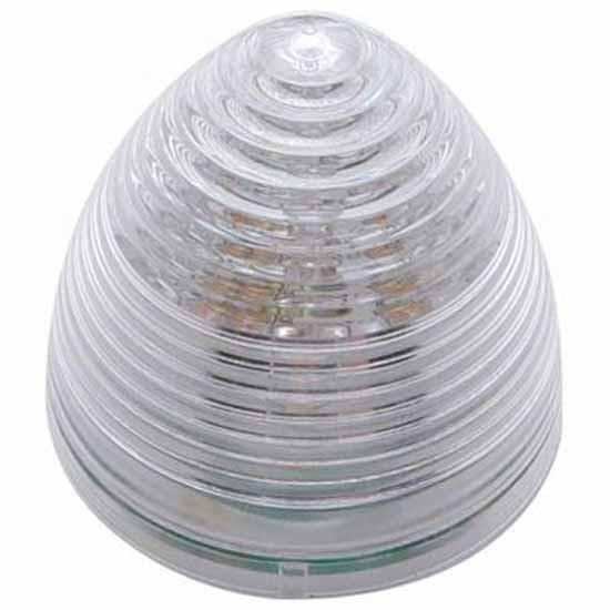 9 LED 2 Inch Beehive Clearance/Marker Light - Red LED/ Clear Lens
