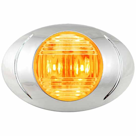 Amber P3 LED Bullet Pigtail Light Clear Lens