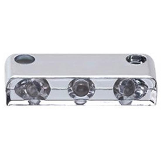 3 LED Chrome Step Light - Amber LED