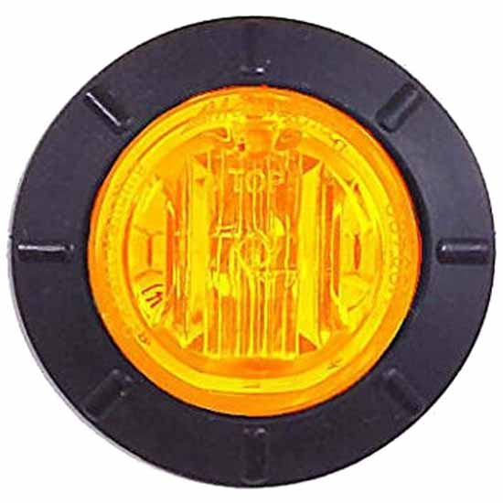 Maxxima 1.25 Inch Bulkhead Light, Grommet Mount - Amber LED / Clear Lens
