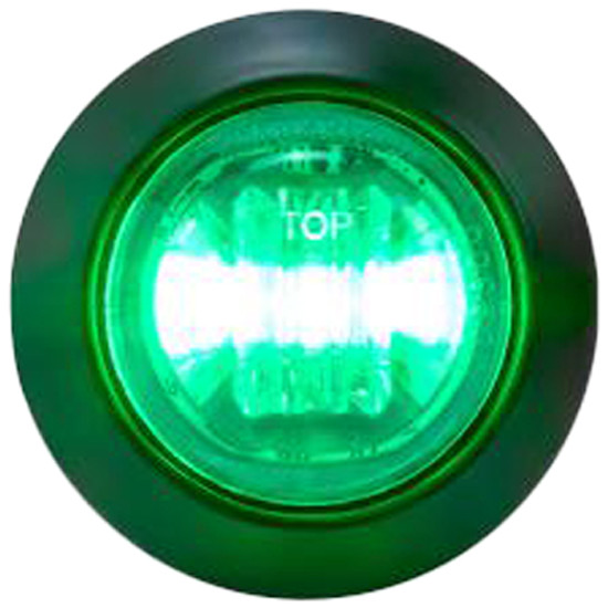 Maxxima 3 Diode Bulkhead Light - Green LED / Clear Lens