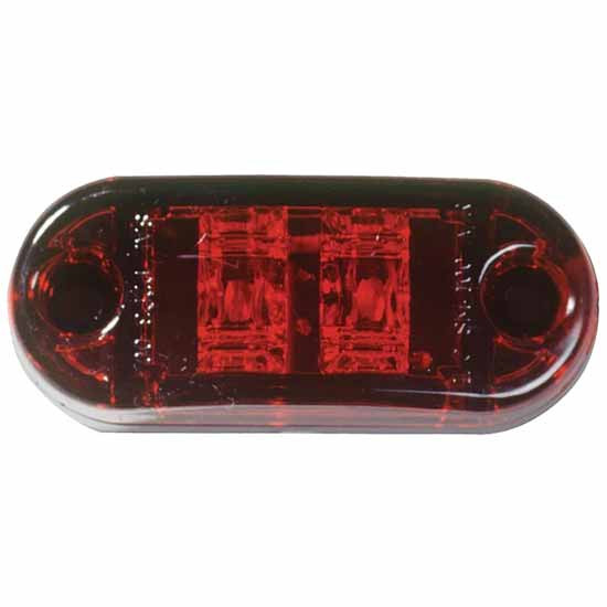 Oval Side Marker Light W/ Red Lens & Red Led
