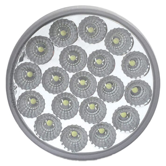 Red Dual Revolution Round LED Stop, Tail & Turn Light W/ Clear Lens