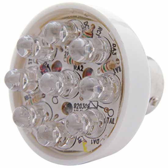 1157 Red LED Bulb 9 Diode - Clear Lens