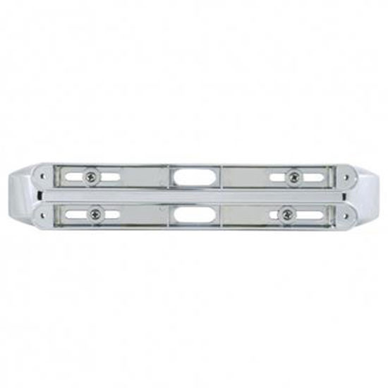 Chrome 10 3/4 Inch Dual Light Bar Housing For Two 9 Inch LED Light Bars