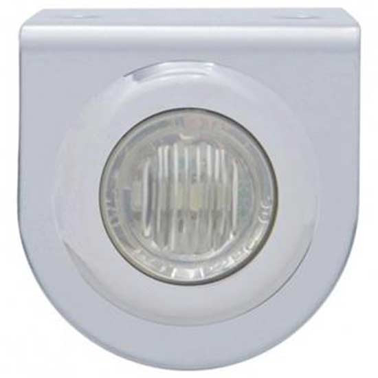 Stainless Light Bracket W/ 3 LED Mini Light - Red LED/ Clear Lens