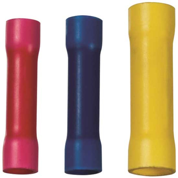 Red, Yellow, Blue Vinyl Insulated Butt Connector - 17 PCS Red, Yellow, Blue Vinyl Insulated Butt Connector - 17 PCS