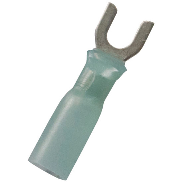 16-14 AWG Blue Crimp Seal Heat Shrink Spade Terminal For NO. 6 Stud - 10 PCS 16-14 AWG Blue Crimp Seal Heat Shrink Spade Terminal For NO. 6 Stud - 10 PCS