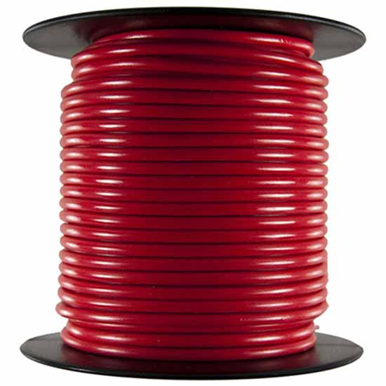 8 AWG Red Primary Wire Rated 80 C - 25 Ft