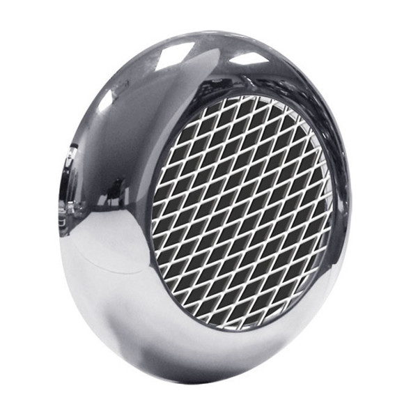 2 Inch Round Chrome Mesh Bezel - Twist On 2 Inch Round Chrome Mesh Bezel - Twist On