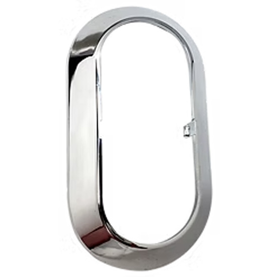 Small Oval Chrome Plastic Bezel For Lifetime Clearance LED Light