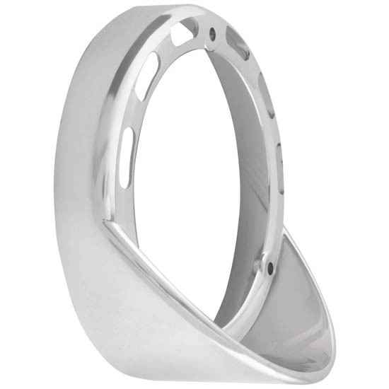 Chrome Plastic Bezel W/ Upside Down Visor For 4.25 Inch Double Face Pearl LED Pedestal Light
