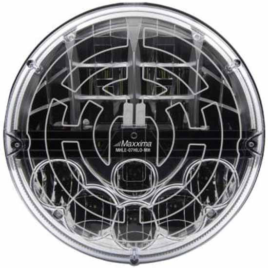 7 Inch Round High/Low Beam 12 Diode LED Headlight With MaxxHeat Heated Lens, By Maxxima