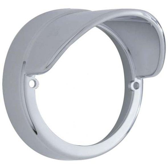 Chrome Plastic Cab Light Bezel W/ Visor Chrome Plastic Cab Light Bezel W/ Visor