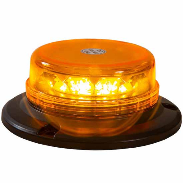 2 X 6 Inch Low Profile LED Beacon Strobe Light W/ Auxiliary Plug - Permanent Or Magnetic Mount