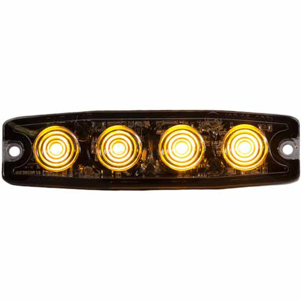 4.5 Inch Ultra Thin 12V-24V Amber LED Strobe Light W/ 23 Flash Patterns 4.5 Inch Ultra Thin 12V-24V Amber LED Strobe Light W/ 23 Flash Patterns