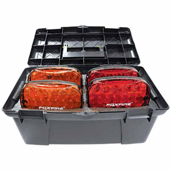 Fox Fire Magnetic Logger Portable Light Kit - 2 Red & 2 Amber LED / Clear Lens Fox Fire Magnetic Logger Portable Light Kit - 2 Red & 2 Amber LED / Clear Lens