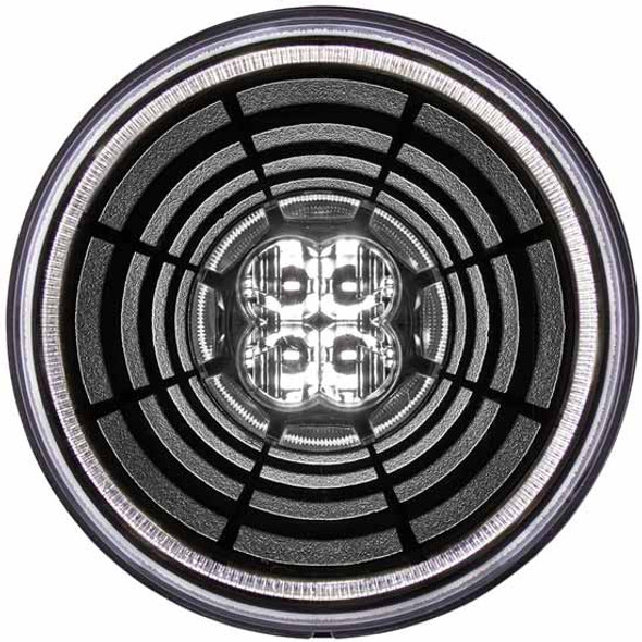 4 Inch 13 LED Round ABYSS Light - Turn Signal - White LED / Clear Lens 4 Inch 13 LED Round ABYSS Light - Turn Signal - White LED / Clear Lens