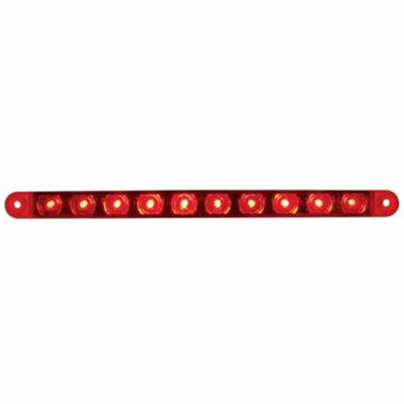 9 Inch 10 LED Split Turn Function Light Bar - Red LED / Red Lens 9 Inch 10 LED Split Turn Function Light Bar - Red LED / Red Lens