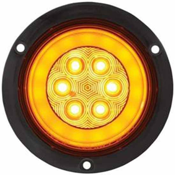 21 LED 4 Inch Flange Mount Glo-Light - Turn Signal - Amber LED / Amber Lens 21 LED 4 Inch Flange Mount Glo-Light - Turn Signal - Amber LED / Amber Lens