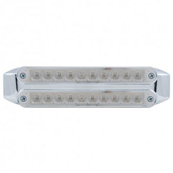 Dual 10 LED 6-1/2 Inch Stop. Turn And Tail Light Bars - Red LED/ Clear Lens Dual 10 LED 6-1/2 Inch Stop. Turn And Tail Light Bars - Red LED/ Clear Lens