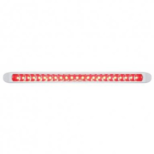 23 LED 17-1/4 Inch Reflector Stop. Turn And Tail Light Bar W/ Bezel - Red LED/ Red Lens 23 LED 17-1/4 Inch Reflector Stop. Turn And Tail Light Bar W/ Bezel - Red LED/ Red Lens