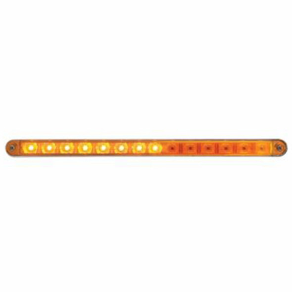14 LED 12 Inch Sequential Light Bar W/ Bezel - Amber LED/ Amber Lens 14 LED 12 Inch Sequential Light Bar W/ Bezel - Amber LED/ Amber Lens