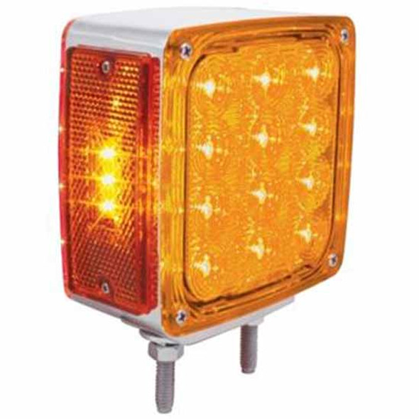 27 LED Double Face Turn Signal Light - Passenger - Amber And Red LED/ Amber And Red Lens 27 LED Double Face Turn Signal Light - Passenger - Amber And Red LED/ Amber And Red Lens