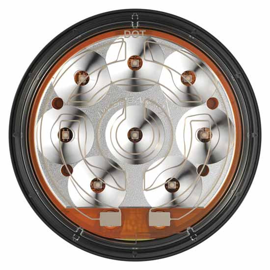 Model 234 LED Smart Heat Tail Light, Black Housing, Amber Bezel