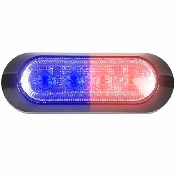 Maxxima 0.9 Inch 4 Diode Ultra Thin Profile Warning Strobe Light - Blue & Red LED / Clear Lens Maxxima 0.9 Inch 4 Diode Ultra Thin Profile Warning Strobe Light - Blue & Red LED / Clear Lens