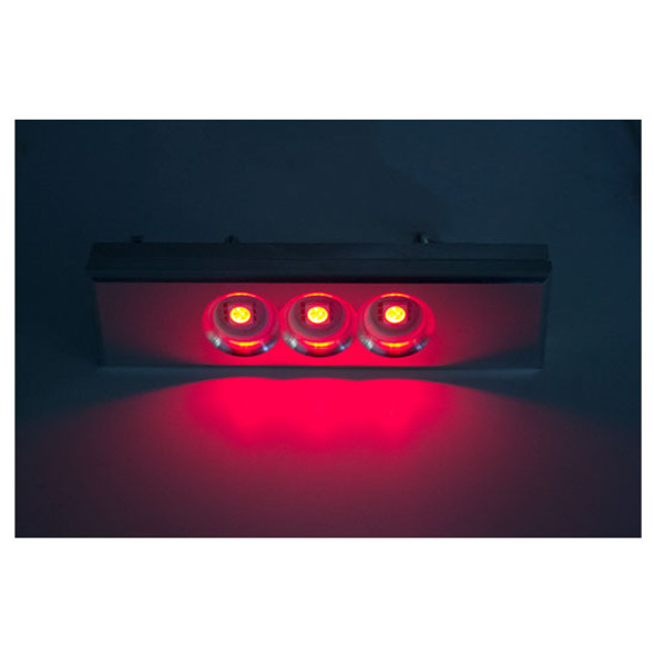 Aluminum Light Base W/ 3 Red LED Lights & Clear Lens Aluminum Light Base W/ 3 Red LED Lights & Clear Lens