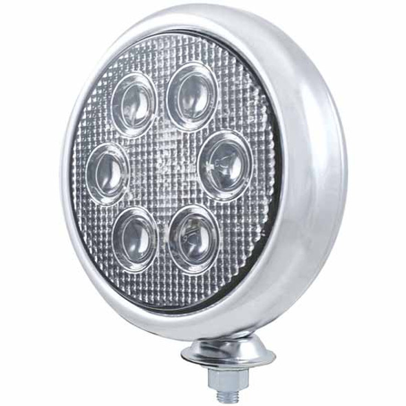 5 Inch 6 Diode LED Chrome Work Light W/ 750 Lumens & Clear Lens 5 Inch 6 Diode LED Chrome Work Light W/ 750 Lumens & Clear Lens