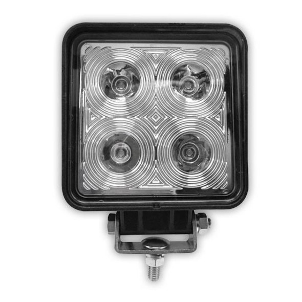 4 Diode Square LED Work Light W/ Clear Lens Black Housing 4 Diode Square LED Work Light W/ Clear Lens Black Housing