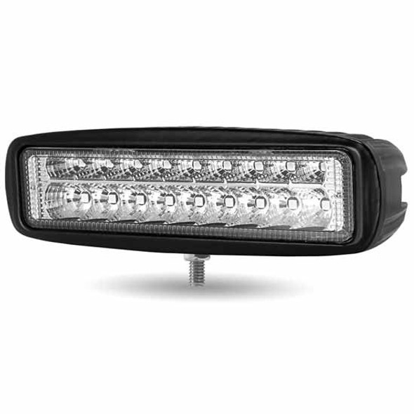 6 Inch 18 Diode Dual Rectangular LED Work Light W/ Amber Strobe 1400 Lumens 6 Inch 18 Diode Dual Rectangular LED Work Light W/ Amber Strobe 1400 Lumens