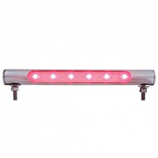 6 LED Stainless Steel Tube Light - Red LED