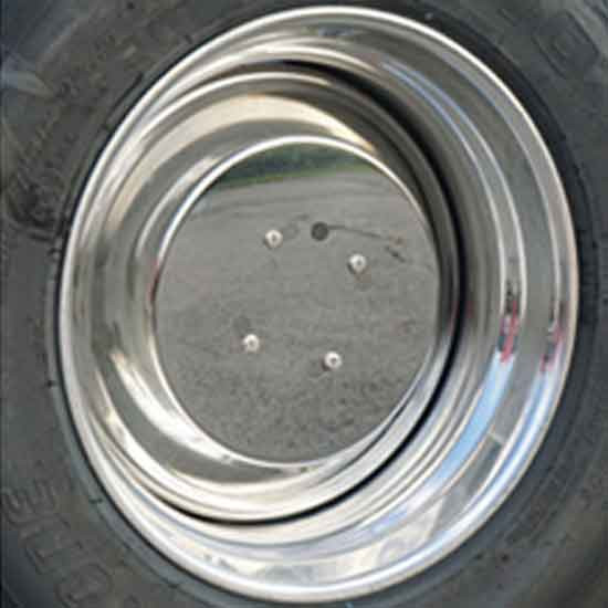 Twist & Lock Hub Shield Cover Kit For Single Axle 22.5 Inch Dual Wheels With 5/8 Inch Axle Bolts