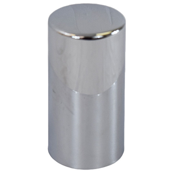 33MM X 4 Inch Chrome Push-On Cylinder Nut Cover W/ Flat Top